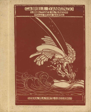 Gabriele D'Annunzio, Early 20th Century, Woodcut