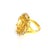 Bochic “Capri” Vintage Lemon Topaz & Sapphire Cocktail Ring in 18K Gold & Silver Center - Natural Lemon Topaz 7.00 carats...