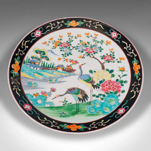 Victorian 1900s Antique Victorian Japanese Ceramic Oriental Fruit Plate For Sale - Image 3 of 10