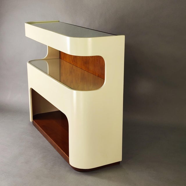 Space Age Curved Console Table, 1970s For Sale - Image 3 of 8