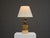 Tue Poulsen, Danish Mid-Century Modern, Table Lamp, Beige Ceramic, Denmark, 1950s A partially glazed stoneware table lamp...