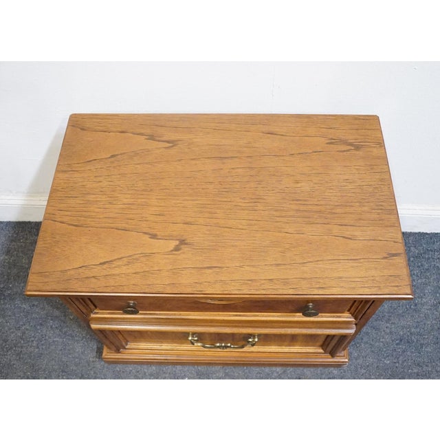 Brown Thomasville Furniture Serenade Collection Burled Walnut Italian Neoclassical Tuscan Style 26" Nightstand 21211-110 For Sale - Image 8 of 14