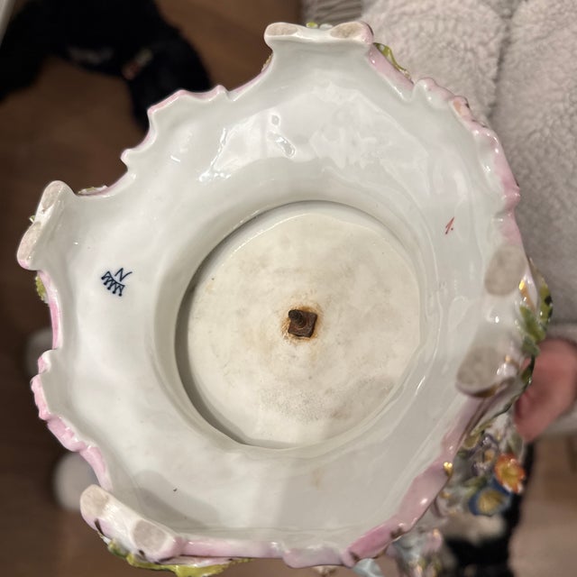 19th Century Dresden Porcelain Lidded Vase For Sale - Image 10 of 12