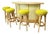 Mid Century Tiki Bamboo Bar With 4 Stools For Sale