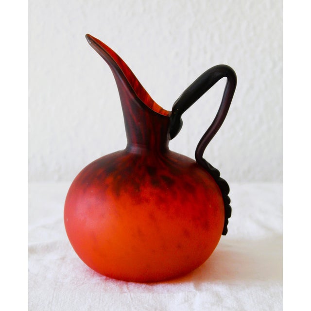 Glass Art Deco Pitcher by Charles Schneider, 1920s For Sale - Image 7 of 7
