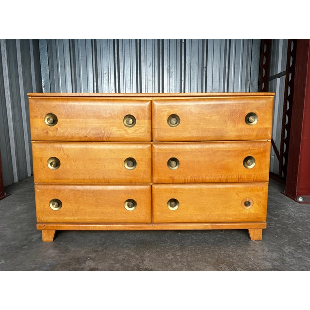 Mid 20th Century Birch Wood Lowboy Dresser Chairish