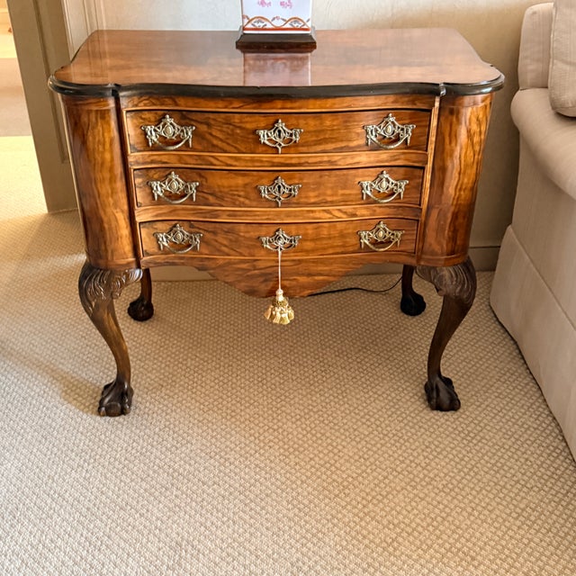 Wood Three Drawer Chippendale Chest For Sale - Image 7 of 9