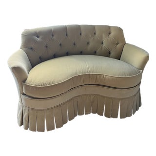 Hickory Chair Furniture Company Settee Curved Small For Sale