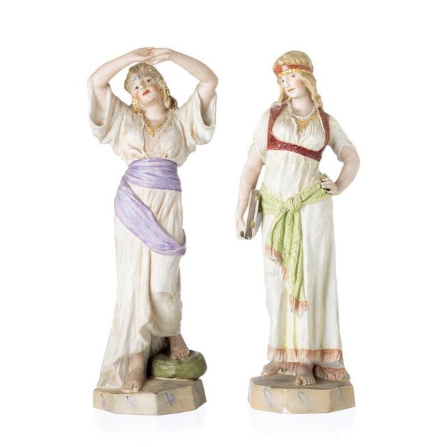 Porcelain Dancers from Gebruder Heubach, Set of 2 For Sale - Image 6 of 6