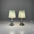 1950s Small Mid-Century Cut Crystal Table Lamps with Acrylic Shades, 1950s, Set of 2 For Sale - Image 5 of 7