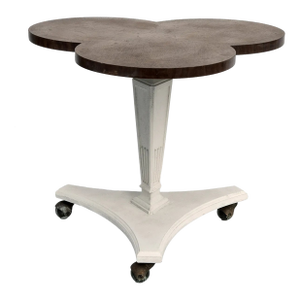 Vintage Clover Shaped Rolling Side Table