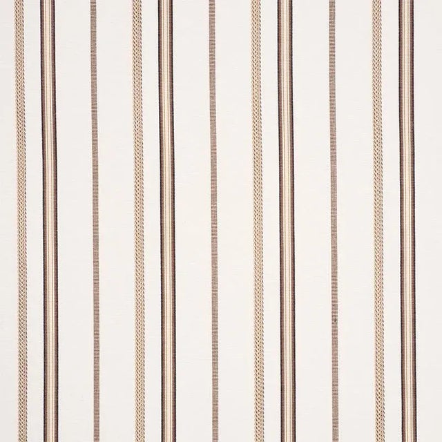 Sample- Schumacher Kayenta Stripe Fabric in Neutral For Sale