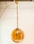 Amber Double Glass Suspension with Brass Frame For Sale - Image 15 of 18