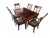 Late 20th Century Traditional Expandable Wood Dining Table With 8 Upholstered Chairs – 9 Piece Set For Sale - Image 4 of 9