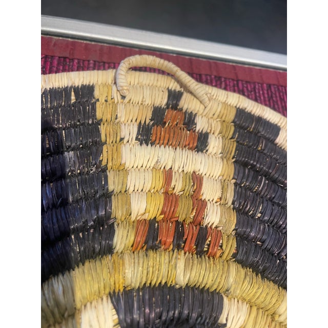 Tan 1930s Vintage Hopi Hand Woven Crow Mother Plaque Native American South West Beautiful For Sale - Image 8 of 10