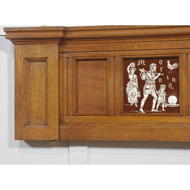 Oak Framed Set of Four Minton Tiles, Set of 4 For Sale - Image 4 of 9