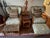 Heywood-Wakefield 1940s MCM Heywood Wakefield Rattan Pair Lounge Chairs, Foot Stool & Lamp Table For Sale - Image 4 of 10