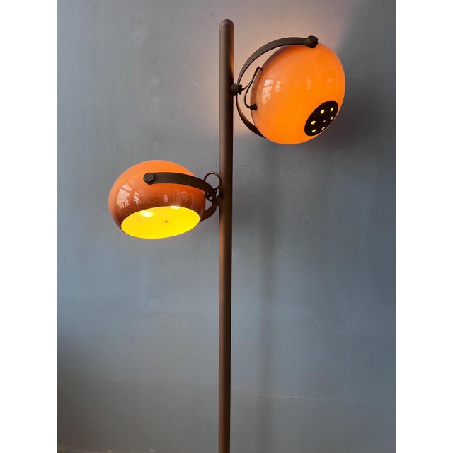 Mid-Century Herda Mushroom Floor Lamp in Brown For Sale - Image 4 of 13