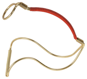 Mid-Century Italian Golden Brass and Red Plastic Wine Pourer, 1960s