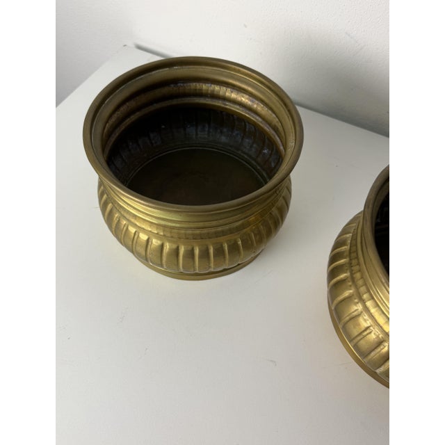 Mid-Century Brass Planters, 1950s, Set of 2 For Sale - Image 6 of 8