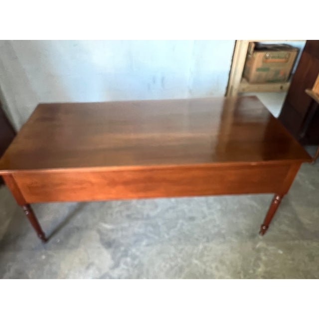 19th Century Antique Regency Style Solid Mahogany Library Table Desk. For Sale - Image 11 of 15