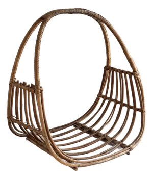 1960's Franco Albini Style Rattan Magazine Rack
