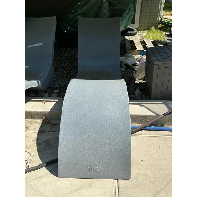 Pair of Ledge Lounger Signature in-Pool Chaise Lounges in Granite Gray For Sale - Image 4 of 5