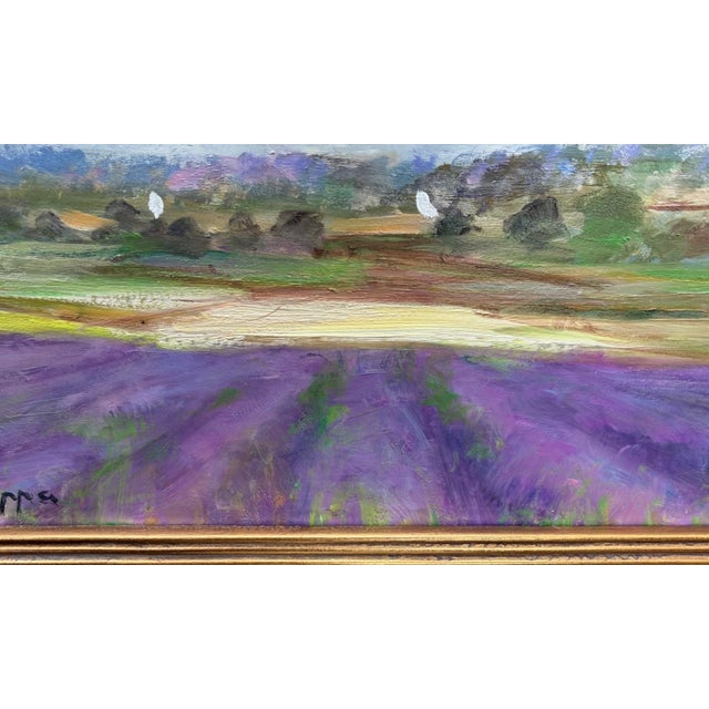 Framed French Provincial Lavender Landscape For Sale - Image 13 of 18
