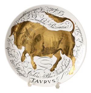Zodiac Series Taurus Porcelain Plate from Piero Fornasetti, 1960s