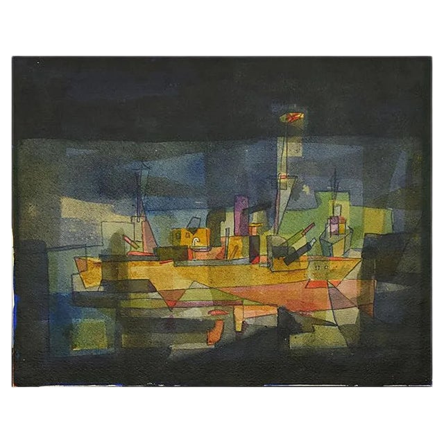 Unknown - The Hunter - Watercolor Drawing - 20th-Century For Sale