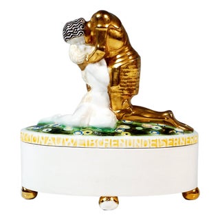 Antique Danube Mermaid Box by Michael Powolny, 1890s For Sale