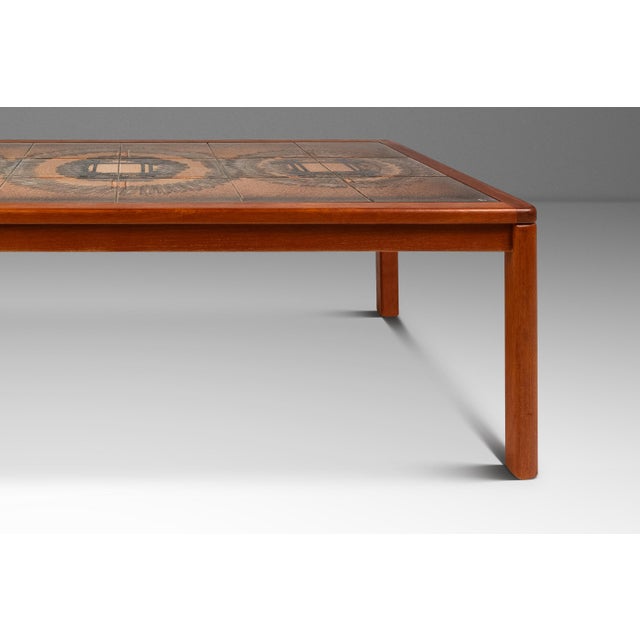 Danish Mid-Century Modern Coffee Table in Teak W/ Ceramic Tile Mosaic Inlay by Johannes Andersen, Denmark, C. 1970's For Sale - Image 10 of 18