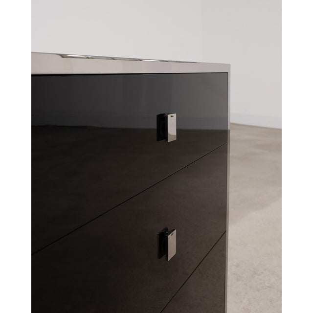 Black Ralph Lauren Art Deco Style Lacquered Duke Nightstand For Sale - Image 8 of 18