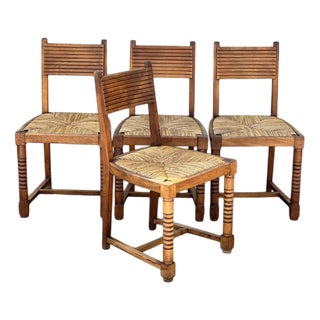 French Victor Courtray Chairs, 1940, Set of 4 For Sale