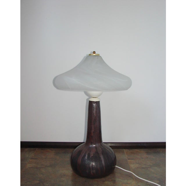 Brown Vintage Lawa Ceramic Lamp, 1970s For Sale - Image 8 of 11