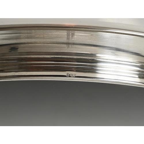 Silver-Plated and Tortoiseshell Acrylic Glass Serving Tray or Centerpiece from Dior, 1970s For Sale - Image 11 of 12