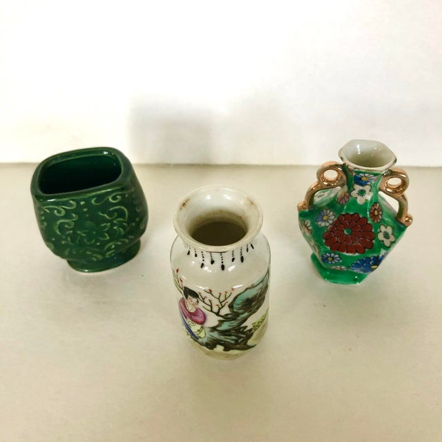 1960 S Japanese Miniature Ceramic Vase Trio Set Of 3 Chairish