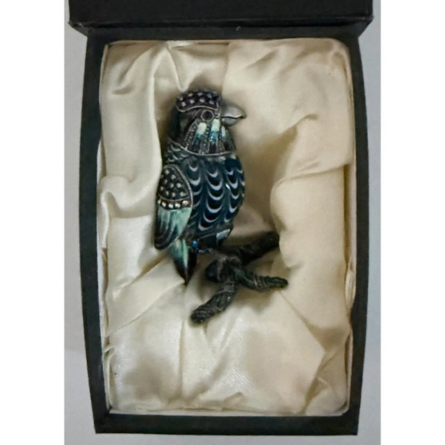 Rare 2006 Fitz and Floyd Guild Collection Jeweled Blue Hawk With Box For Sale - Image 10 of 12