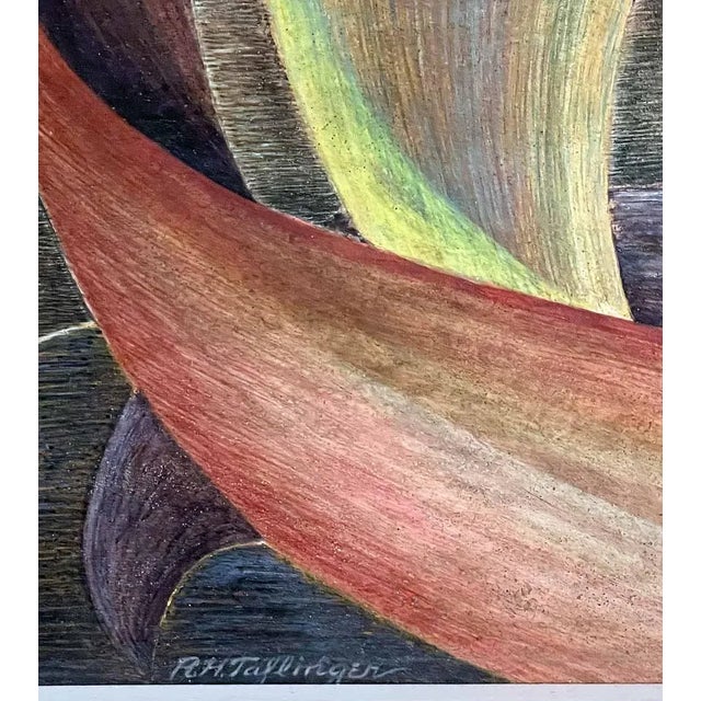 Richard H. Taflinger (American 1915 - 1986) "Calla Lily and Purple Hills" For Sale - Image 4 of 4