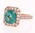 3.75 Carat Apatite Diamond 14 Karat Rose Gold Halo Engagement Ring, Size 7 For Sale - Image 4 of 6