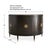 A stylish update to a traditional design This demi-lune Console in deep espresso finished Oak is both fresh and timeless....