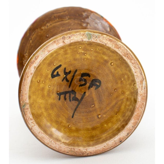 Bitossi Italian Floral Pottery Candlesticks, Pair For Sale - Image 9 of 9