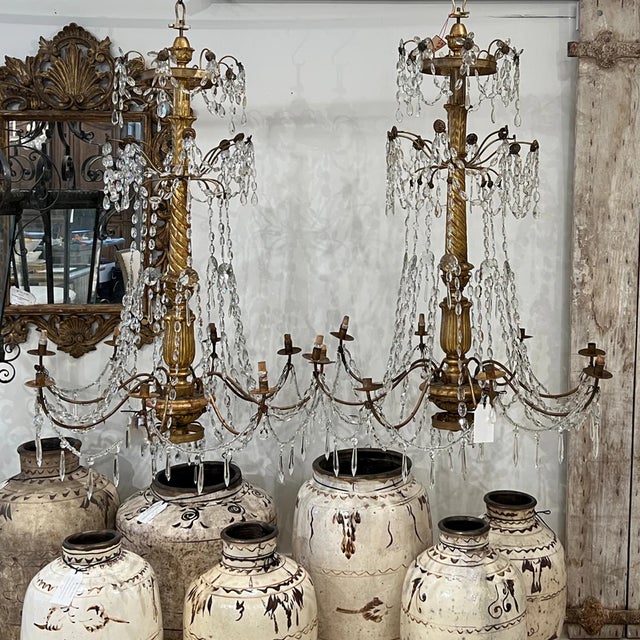 Gold 18th Century Genoa Genovese Chandelier For Sale - Image 8 of 8