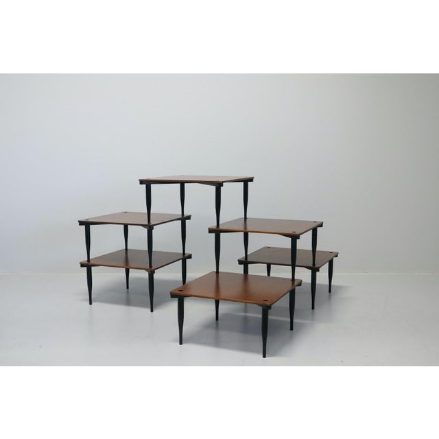 Model T8 Stackable Tables by Vico Magistretti for Azucena Italia, 1954, Set of 6 For Sale - Image 11 of 18
