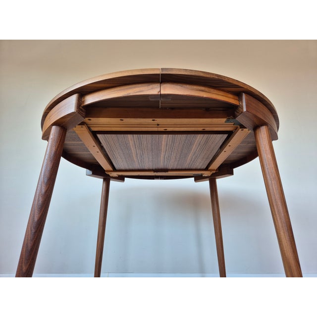 Round Extendable Dining Table and Chairs in Teak by Hans Olsen for Frem Røjle, Denmark, 1960s, Set of 5 For Sale - Image 14 of 16