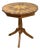 Vintage Texas Folk Art Marquetry Starburst Pedestal End Table | Handcrafted Geometric Inlay | Southwestern Style For Sale