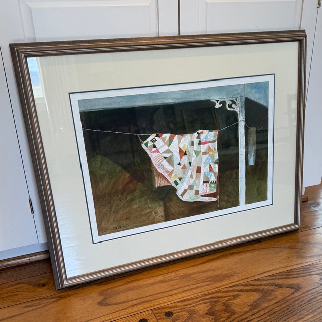 Amazing Original Signed and Dated 1976 Watercolor by Leading Georgia Realist Painter, William Entrekin (b. 1946). The...