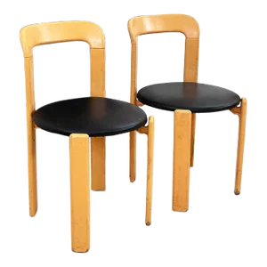 Postmodern 1970s Pair of 2 Chairs by Bruno Rey for Dietiker, 1970s (20 Available)