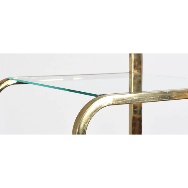 Mid-Century Modern Mid 20th Century Expandable Dia Brass Etagere in the Style of Milo Baughman For Sale - Image 3 of 6