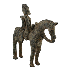 Rare Antique C 1920 Equestrian Figure Bronze Kotoko People Chad Central Africa